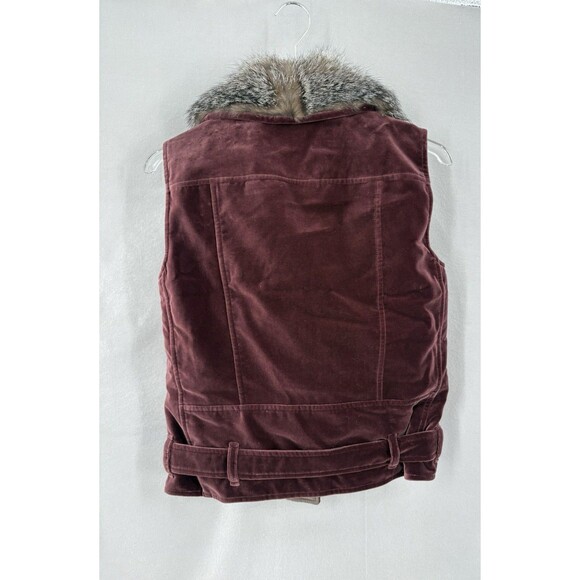NWT Brunello Cucinelli Velvet Fox Fur Puffed Vest Jacket Pockets Sz 36 - Picture 2 of 9